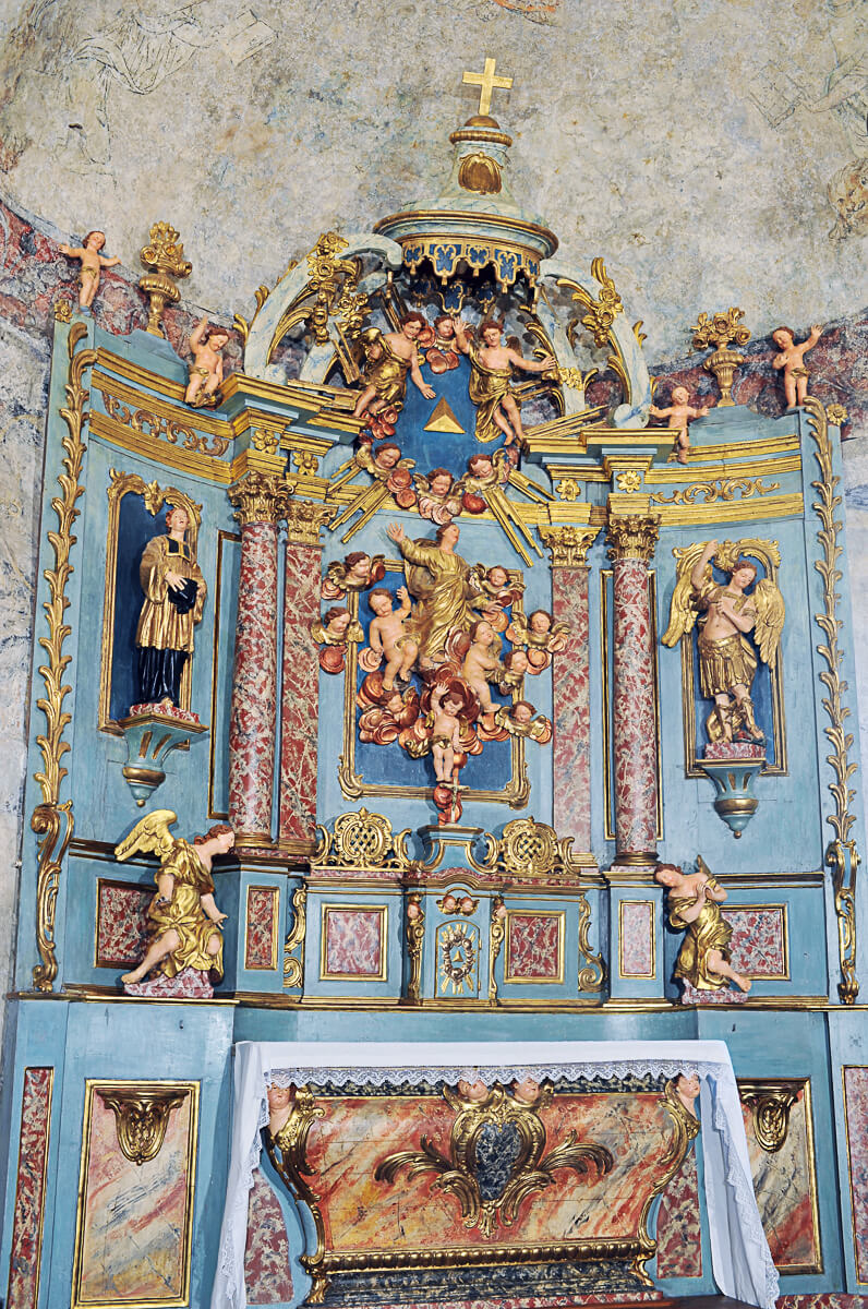 Retable baroque - église d'Aulon Retable baroque - église d'Aulon