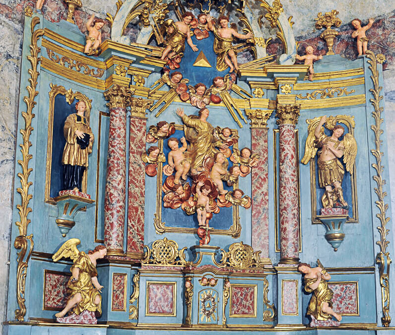 9- Retable baroque – eglise d’Aulon
